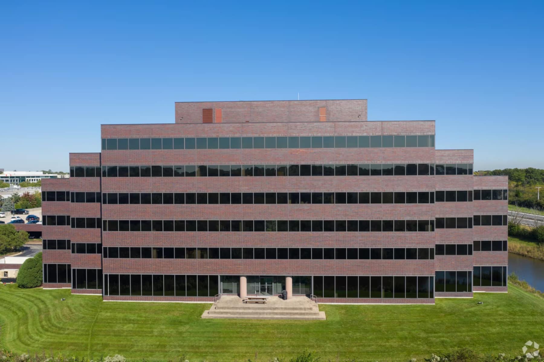 The Oakmont Plaza office building in Westmont, Illinois, where Homeland Financing is based